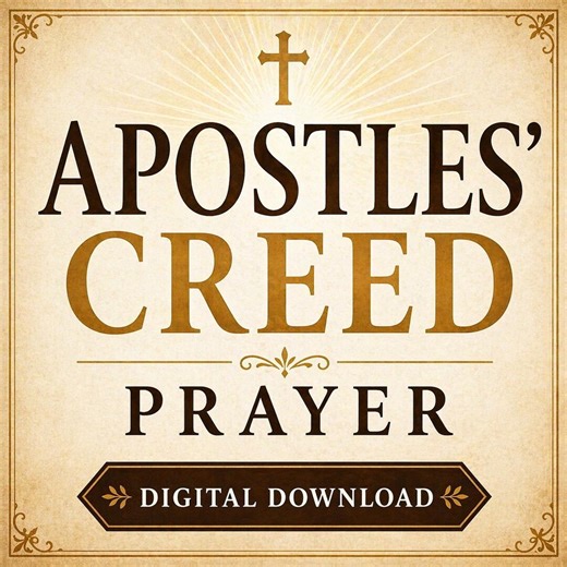 Apostles Creed Printable, Catholic Prayer Wall Art, Christian Prayer Print - Etsy