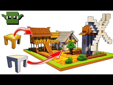 Minecraft Medieval Windmill Tutorial (EASY 5X5 BUILDING SYSTEM)