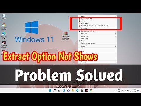 Extract option not shown in Windows 11 Problem Solved | how to on extract option in windows 11 easy