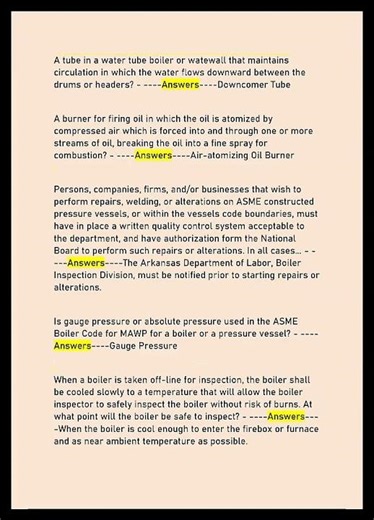 BOILER OPERATOR STUDY GUIDE ARKANSAS NEWEST ACTUAL 20252026 WITH COMPLETE ANSWERS AND ANSWERS1211 vi