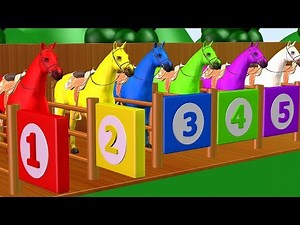 Learn Colors With Horse Animals Colors For Kids - Educational Videos For Toddlers