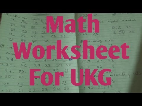 UKG Math Worksheet ll Math Worksheet For UKG class ll Math Worksheet For kids ll