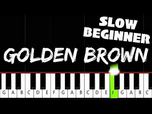 The Stranglers - Golden Brown - SLOW BEGINNER Piano Tutorial