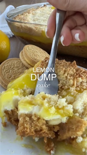 Fantabulosity / Jessica Burgess on Instagram: "This Lemon Dump Cake is tangy, sweet, buttery, and SO easy to throw together 🍋✨ Made with just a few simple ingredients (yes, including cake mix!) — it’s the ultimate no-fuss dessert that tastes like sunshine in every bite ☀️ 👇 Want the recipe sent to your inbox? Make sure you’re following me first, then comment “LEMON” and I’ll DM it to you! (Instagram might not send it if you’re not following 💌) #lemondumpcake #fantabulosity #lemonrecipes #dump