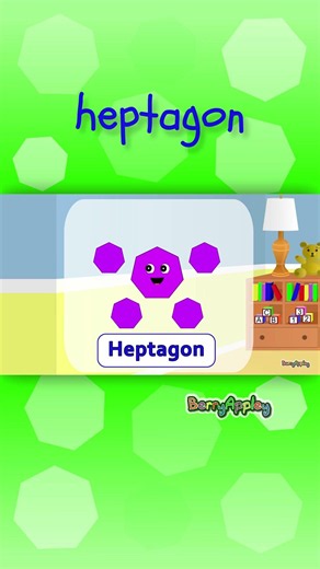 Heptagon Shape Song | Learn Shapes | #Education #Shapes #Kids #English | BerryAppley