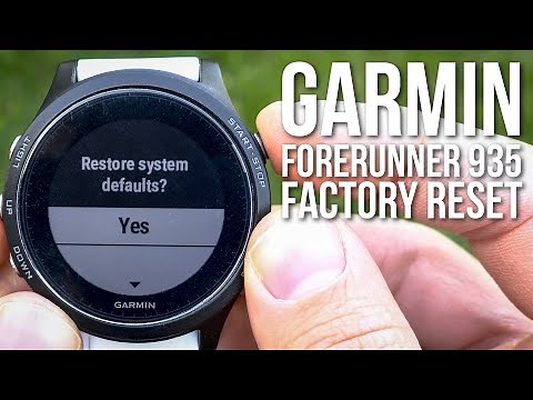 How to Factory Reset a Garmin Forerunner 935