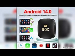 Android 14 Car AI Box Wireless Carplay Android Auto Adapter For Netflix YouTube car intelligent