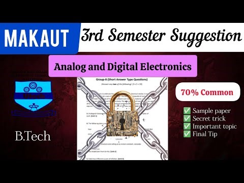 MAKAUT Analog and Digital Electronics 3rd Semester Suggestion #makaut