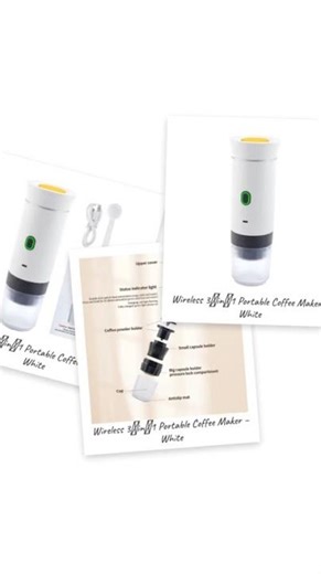 New addition: Wireless 3‑in‑1 Portable Coffee Maker – White