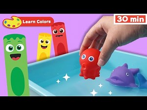 New Show! Color Crew Magic | Educational Video | COLOR CREW - Bath Toys & Flower Pot | Learn Colors