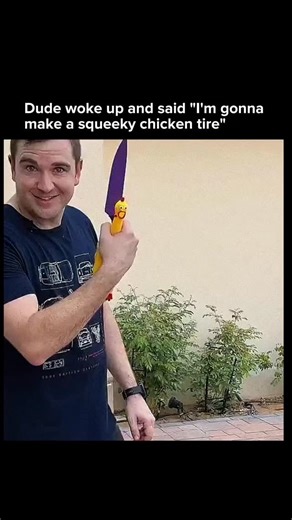 AI • Technology • Innovation on Instagram: "Good morning, New York. This man did not get a flat. He created one. He takes a knife, cuts his own tire open, then installs squeaky chicken toys inside the wheel. No emergency. No accident. No misunderstanding. Just a grown man deciding that if the tire is going to be useless, it might as well be be full of squeeky chickens. This is peak NYC logic: problems aren’t fixed, they’re rebranded. 🐔🛞 Follow for more daily shocks from the frontier of inventi