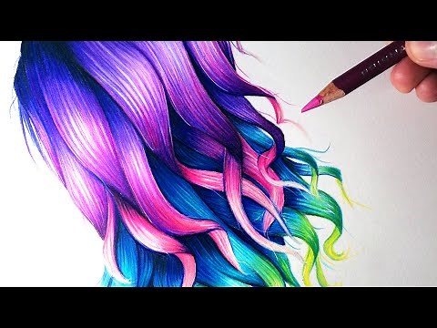 How to Draw Rainbow Coloured Hair