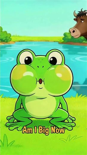 Aesop's Fables: The Frog & the Bull 🐸🐂 | Love Your Size | Be Yourself | Kids Story #kidslearning