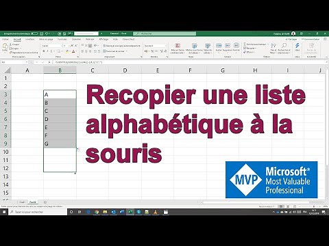 Créer une liste alphabétique automatiquement
