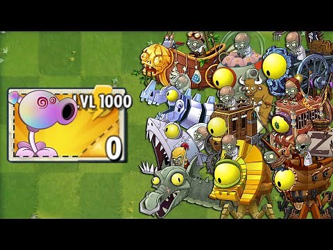 PvZ 2 Every Premium Plant LEVEL 1000 Power-Up! in Plants vs Zombies 2