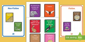 Non Fiction and Fiction Book Titles Sorting Activity