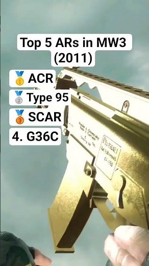 Top 5 ARs in MW3 (2011) #modernwarfare3 #infintyward