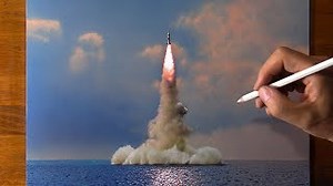 Drawing of a nuclear missile | Marcello Barenghi - Illustrator