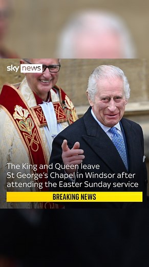 90K views · 391 reactions | King Charles and Queen Camilla have made their way out of St George’s Chapel following the Easter Sunday service. Camilla has been handed an Easter bouquet from a young boy outside the chapel #King #KingCharles #Queen #QueenCamilla #Easter #Chapel #Windsor #EasterSunday #Royal #RoyalFamily #SkyNews | Sky News | Facebook