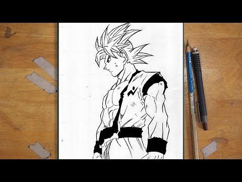 How to Draw Goku Ultra Instinct [Dragon Ball Super] - Anime Drawing
