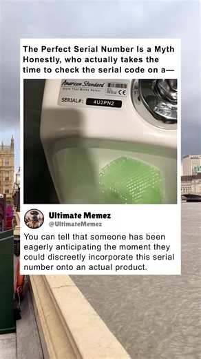 Someone Waited Their Whole Life To Put This Serial Number On A Toilet #Funny #Easter Egg