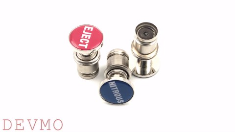 DEVMO 3PCS EJECT FIRE MISSILES NITROUS Button Cigarette Lighter Replacement Cover 12V Power Source Fits Most Automotive Vehicles