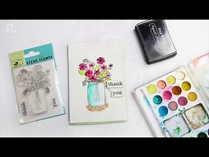 Quick and Simple Card with Clear Stamps