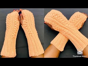 How To Crochet Wrist Warmers/Fingerless Gloves | Easy Step By Step Tutorial For Beginners | UPDATED