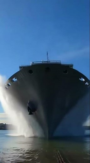 Massive Ship Launch 🚢🔥