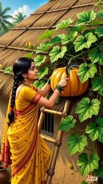 Village girl makes fresh pumpkin curry | Cozy Village Life | #villagelife #shorts