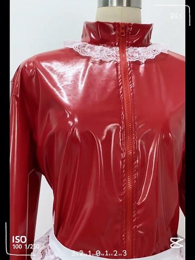 sexy pvc maid costume french maid costume sissy costume with apron women latex costume