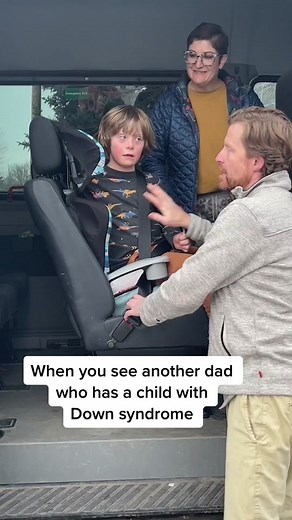 Meeting a fellow Dad that shares the same Down syndrome connection erases all awkwardness of dancing together in the parking lot YOU ARE OFFICIALLY BROTHERS FOR LIFE!! - #worlddownsyndromeday #advocatelikeadad #dadlife #wdsd #extrachromosome #downsyndrome #downsyndromeawareness #downsyndromerocks #t21 #trisomy21 #theluckyfew #changingthefaceofbeauty #downrightperfect