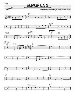 》 Partitura de Zarzuela Maria La O (Ernesto Lecuona)