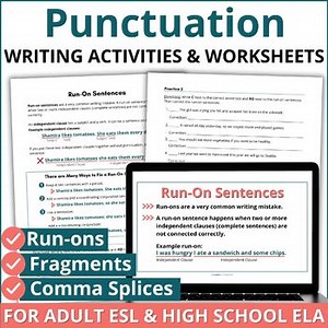 Sentence Correction Worksheets Punctuation & Grammar Worksheets ESL ELA - Bundle