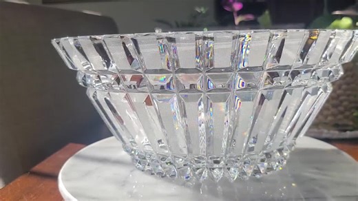 Vintage Cut Lead Crystal Centerpiece Bowl With Frosted Panels • Holiday Dining or Wedding Table Decor • Special Occasion or Christmas Gift - Etsy