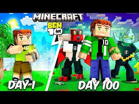 I Survived 100 Days as Ben 10 in Minecraft