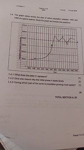 4 The graph below shows the size of zebra population between 13... | Filo