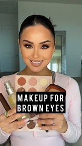The prettiest eyes are brown🤎😍 Makeup @dominiquecosmetics Brown Frame in Cool Deep Brown, Setting Powder, Transition Palette @lancomeofficial Care & glow Foundation, and All over concealer @westmanatelier Face Trace Contour Stick @hindashcosmetics Pencil in Intra @toofaced Brown BTS Mascara, and Comeback Queen Lipstick @lorealparis Powder Bronzer @aracelibeauty Tulum Lash @maccosmeticsusa Oak Lipliner @dalba_global Serum Spray #makeup #browneyesmakeup #makeuptutorial #makeupforbeginners | Chri