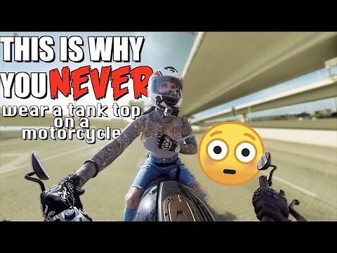 This is why girls NEVER wear tank tops on a motorcycles | EMBARRASSING