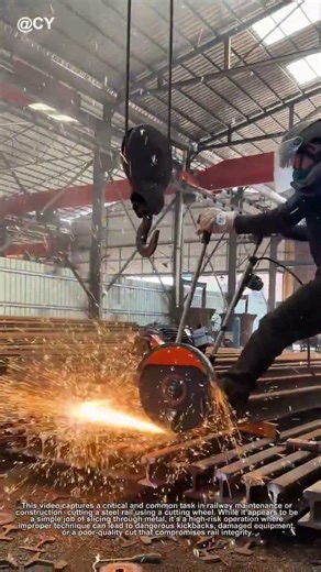 The RIGHT Way to Cut Steel Rail! 🔥 (Avoid These Common Mistakes!)