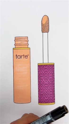 ASMR Coloring a Tarte Concealer with Alcohol Markers ✨