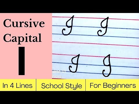 Learn to write English Cursive Capital I | For Beginners