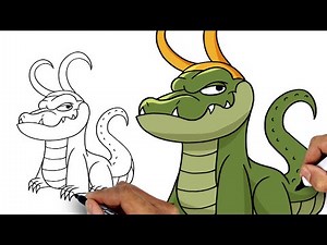 How To Draw Alligator Loki