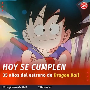 ¡Goku nos ha acompañado por 35 años! 🐲 Un 26 de febrero de 1986 hizo su estreno en Japón el primer capítulo del anime de Dragon Ball. La serie basada en la novela china "Viaje al Oeste", ha sido todo un éxito desde el lanzamiento de su manga. La franquicia creada por Akira Toriyama cuenta con 20 películas, múltiples especiales de televisión, una amplia gama de merchandising y la increíble suma de 61 videojuegos. Dragon Ball marcó un antes y un después en la animación japonesa. Su primera parte 