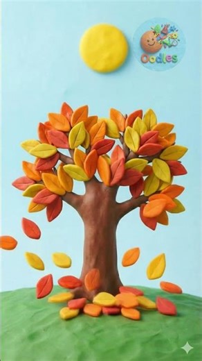 Watch the Tree Change Color! 🍂✨ Satisfying Clay Loop | #scienceforkids