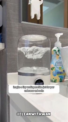 CleanWithWan | No more hand scrubbing. No more mixing delicates in the big washer. Compact, clean, and super convenient! Comment “washer” to get the link... | Instagram