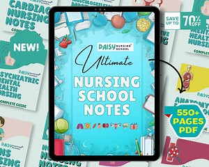 Nursing School Notes Bundle: 550  Pages, Study Guides (digital Download) - Etsy