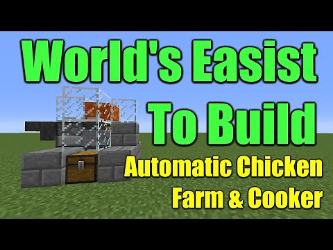 Minecraft Automated Chicken Farm and Cooker Tutorial [100% Fully Automatic] Get Infinite Food.