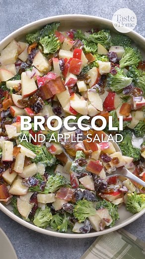 14K views · 70 reactions | This broccoli apple salad is the perfect salad for fall! Get the full recipe here: https://trib.al/zxsP4y7 | Taste of Home | Facebook