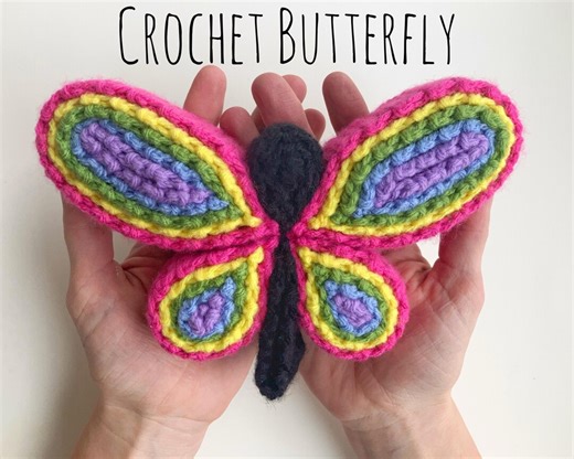 Crochet Butterfly Pattern: Beginner-friendly 3D Wall Decor/toy (PDF Pattern) - Etsy